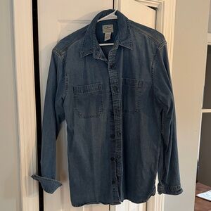 L.L. Bean Men's Casual Indigo Button Down Shirt